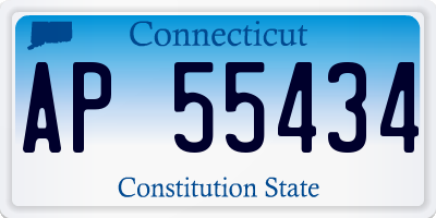 CT license plate AP55434