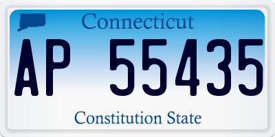CT license plate AP55435