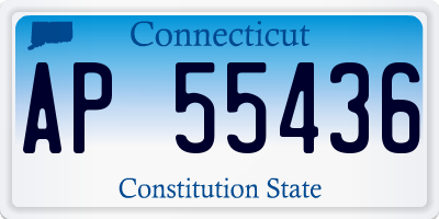 CT license plate AP55436