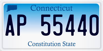 CT license plate AP55440