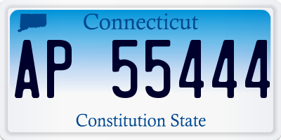 CT license plate AP55444