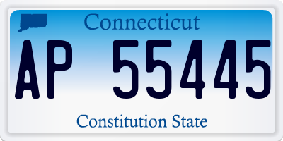 CT license plate AP55445