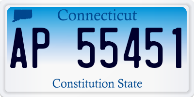 CT license plate AP55451