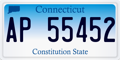 CT license plate AP55452