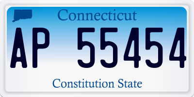 CT license plate AP55454