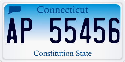 CT license plate AP55456