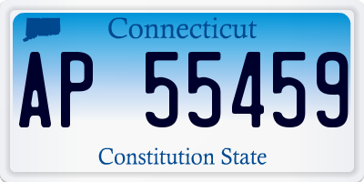 CT license plate AP55459