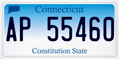 CT license plate AP55460