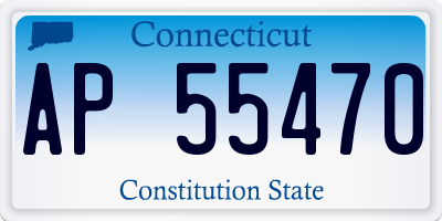 CT license plate AP55470