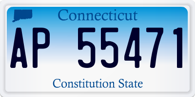 CT license plate AP55471