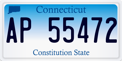 CT license plate AP55472