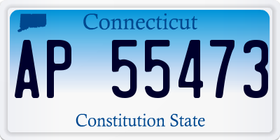 CT license plate AP55473