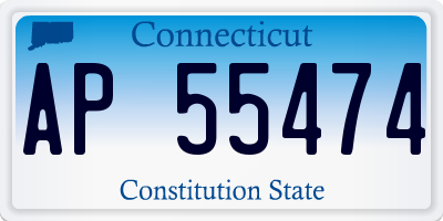 CT license plate AP55474
