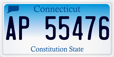 CT license plate AP55476