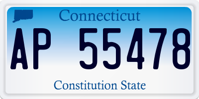 CT license plate AP55478