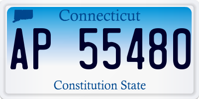 CT license plate AP55480
