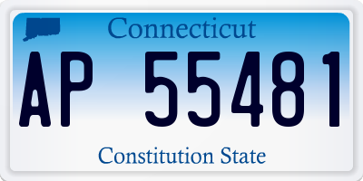 CT license plate AP55481