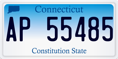 CT license plate AP55485