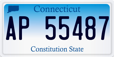 CT license plate AP55487