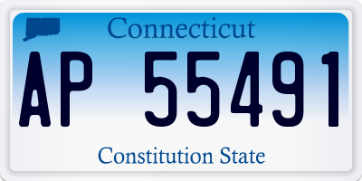CT license plate AP55491