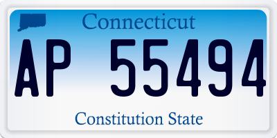 CT license plate AP55494