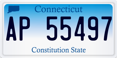 CT license plate AP55497