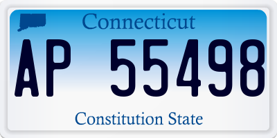 CT license plate AP55498