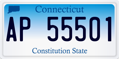 CT license plate AP55501