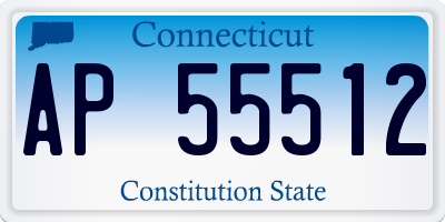 CT license plate AP55512