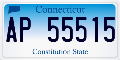 CT license plate AP55515