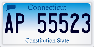 CT license plate AP55523