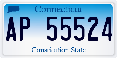 CT license plate AP55524