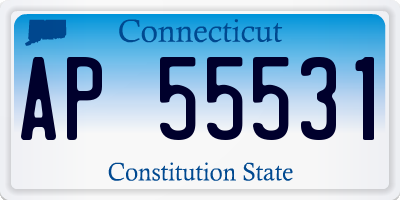 CT license plate AP55531
