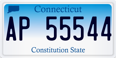 CT license plate AP55544