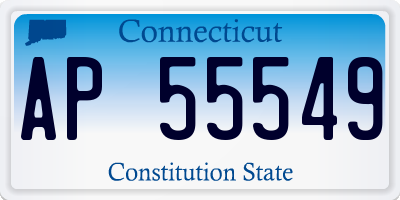 CT license plate AP55549