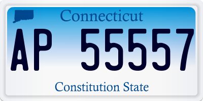 CT license plate AP55557