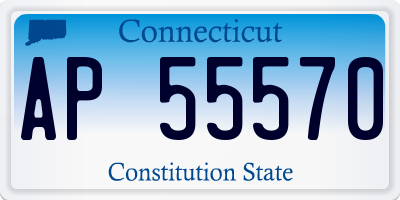CT license plate AP55570