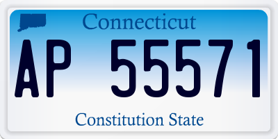 CT license plate AP55571