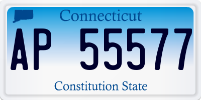 CT license plate AP55577