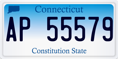 CT license plate AP55579