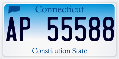 CT license plate AP55588