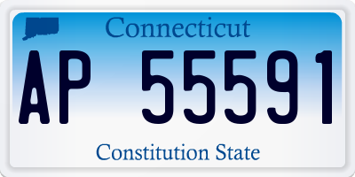 CT license plate AP55591