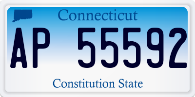 CT license plate AP55592