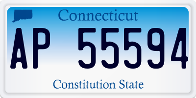 CT license plate AP55594