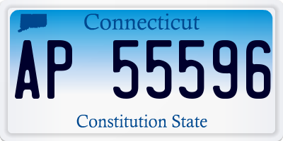CT license plate AP55596