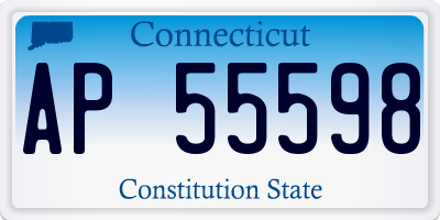 CT license plate AP55598