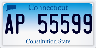 CT license plate AP55599