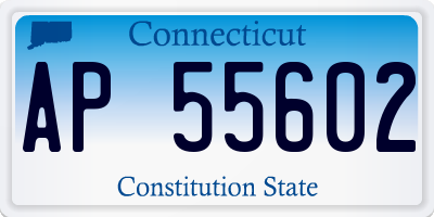 CT license plate AP55602