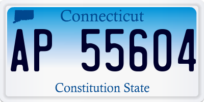 CT license plate AP55604