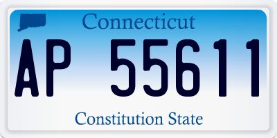 CT license plate AP55611